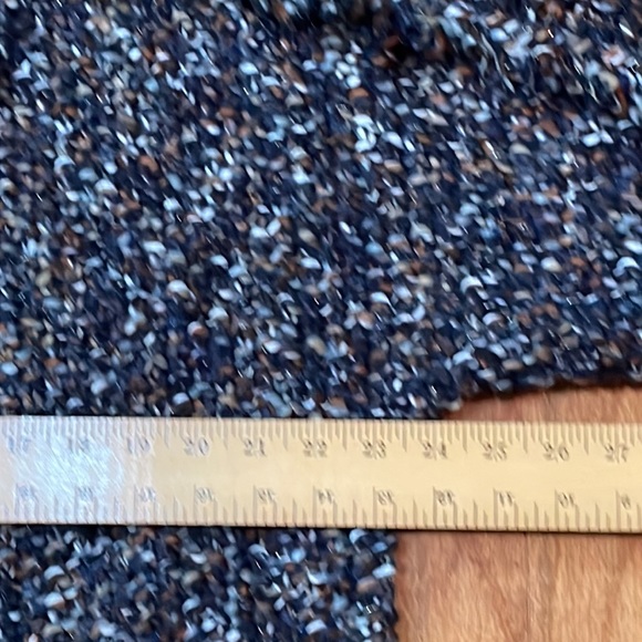 Chico’s Size 2 Medium multi color crochet sweater open front fringe sparkle - Picture 6 of 15